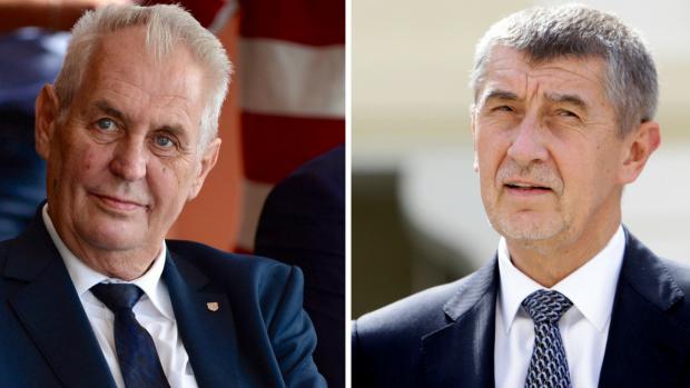 Prezident Miloš Zeman a premiér Andrej Babiš (ANO)