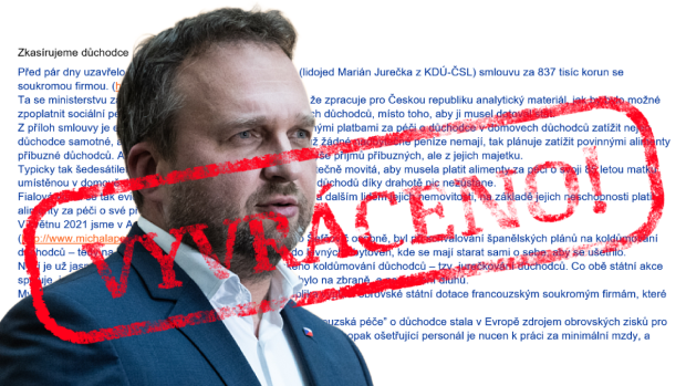 Stát neožebračuje důchodce, říká ministerstvo práce a sociálních věcí. V koláži ministr Marian Jurečka (KDU-ČSL)