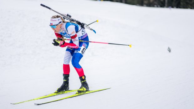 Biatlonistka Tereza Voborníková obsadila ve sprintu v Anterselvě deváté místo