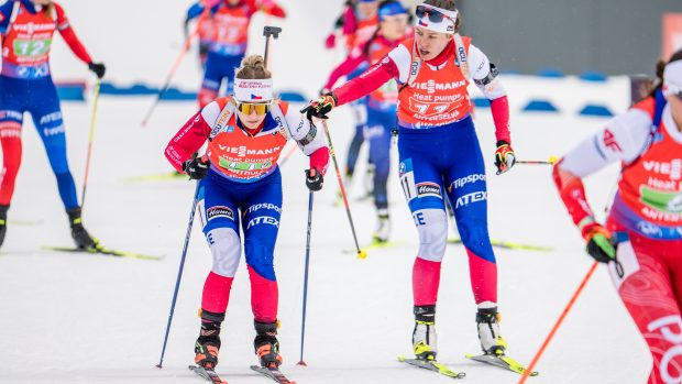 Češky v oslabené sestavě Kristýna Otcovská, Tereza Vinklárková, Lucie Charvátová a Jessica Jislová dojely v závodě Světového poháru v Anterselvě jedenácté