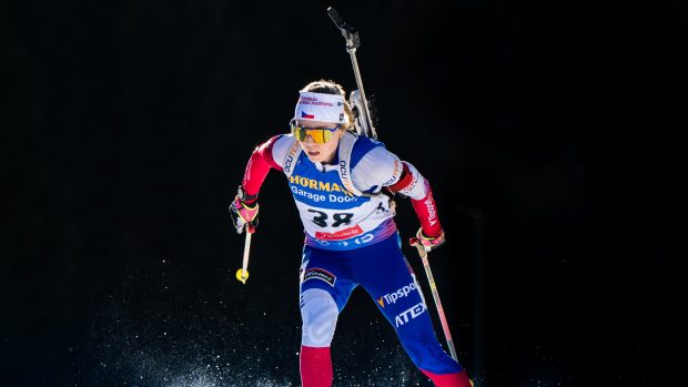 Tereza voborníková v individuálním závodě na mistrovství světa v Lenzerheide