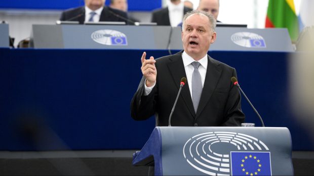 Slovenský prezident Andrej Kiska v Evropském parlamentu