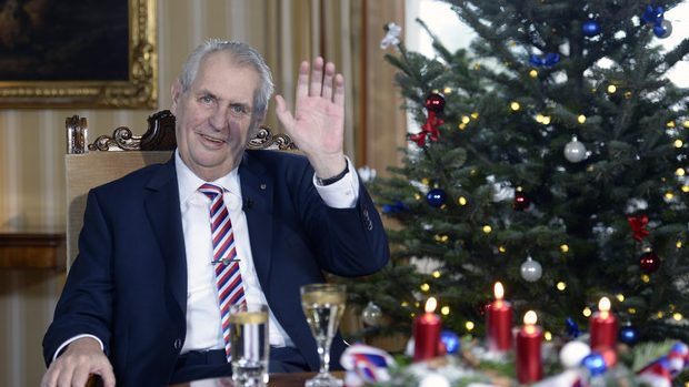 Prezident Miloš Zeman při vánočním poselství