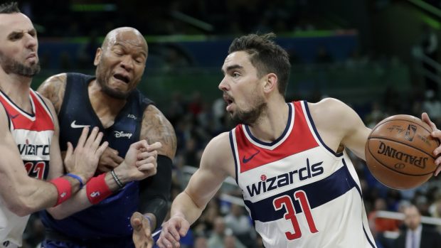 Tomáš Satoranský v dresu Washington Wizards