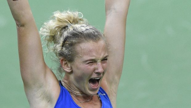 Kateřina Siniaková po vítězství ve Fed Cupu