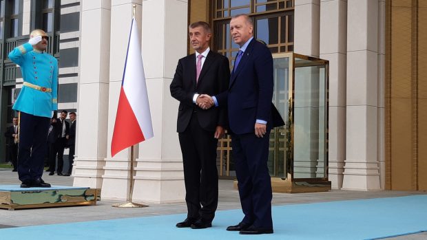 Andrej Babiš a Recep Tayyip Erdogan na třídenní návštěvě Turecka.