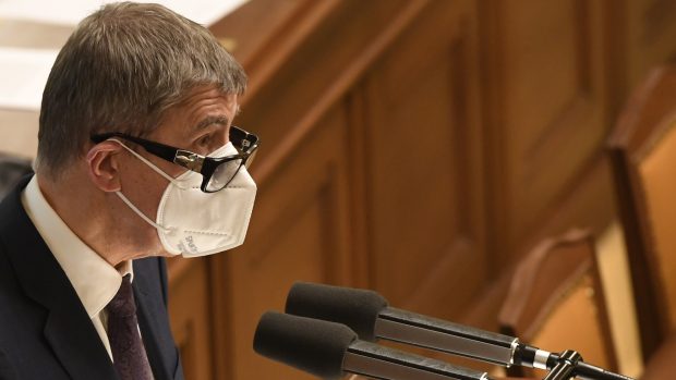 Premiér Andrej Babiš během jednání o prodloužení nouzového stavu