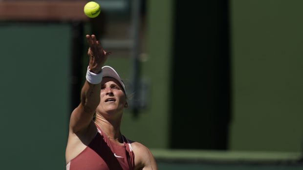 Markéta Vondroušová na turnaji v Indian Wells