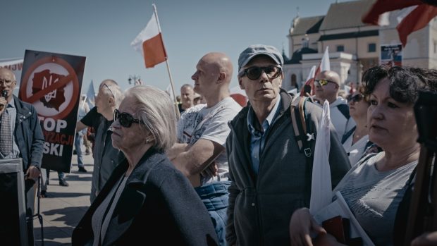Z polského protivládního a protiválečného setkání