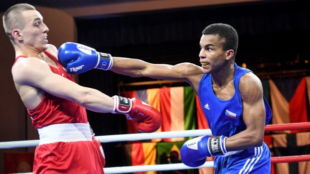 Finále váhy do 67 kg na Velké ceně Ústí nad Labem v boxu 2022