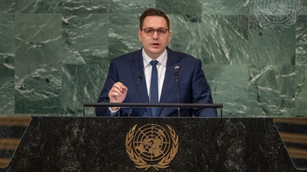 Jan Lipavský (Piráti) na jednání Rady bezpečnosti OSN