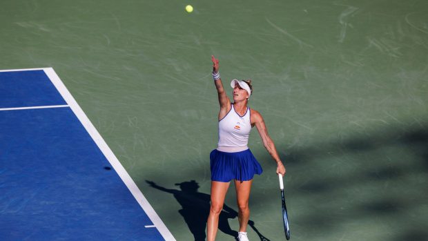 Markéta Vondroušová v zápase 2. kola na US Open
