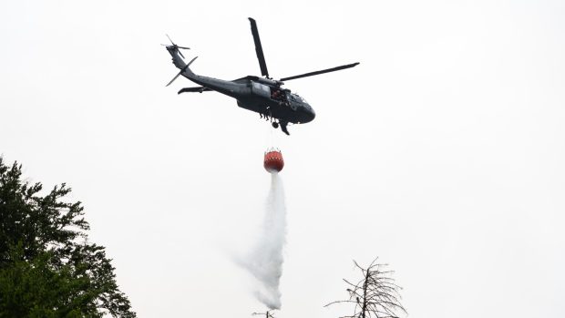 Polský Black Hawk nad Hřenskem