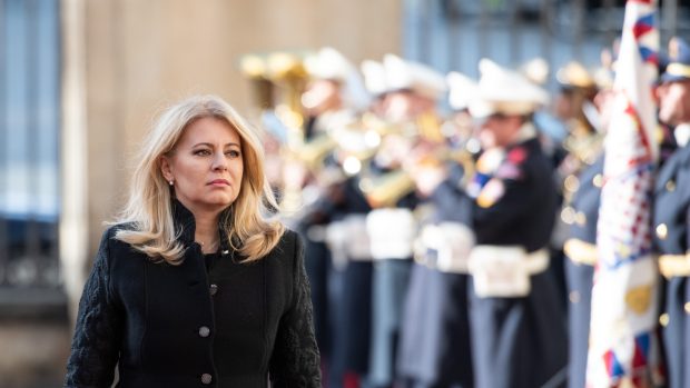 Zuzana Čaputová na Pražském hradě při návštěvě ČR