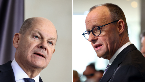 Olaf Scholz a Friedrich Merz