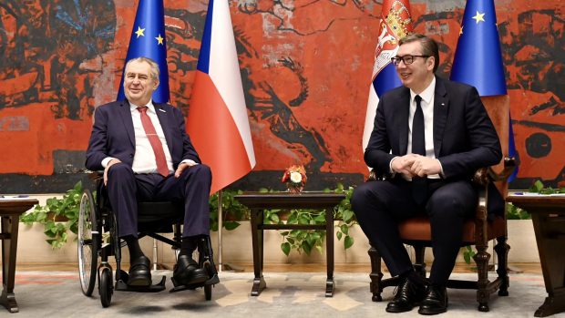 Prezident Miloš Zeman se srbským protějškem Aleksandarem Vučićem