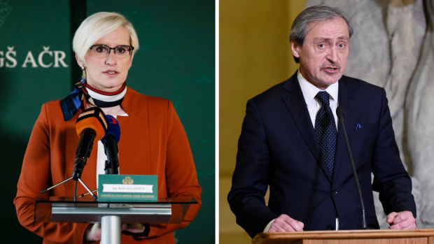 Ministři v demisi Karla Šlechtová a Martin Stropnický.