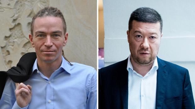 Předseda Pirátů Ivan Bartoš a šéf SPD Tomio Okamura