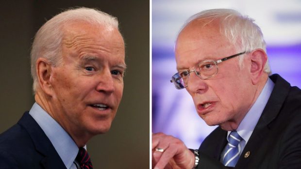 Joe Biden a Bernie Sanders