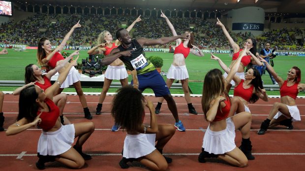 Usain Bolt si vítěznou stovku v Monaku užíval