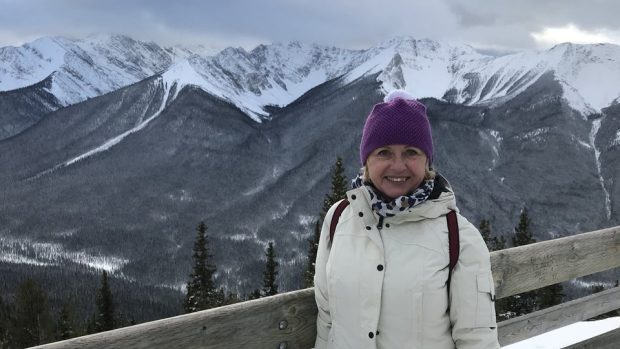 Vladislava Hudcová v národním parku Banff