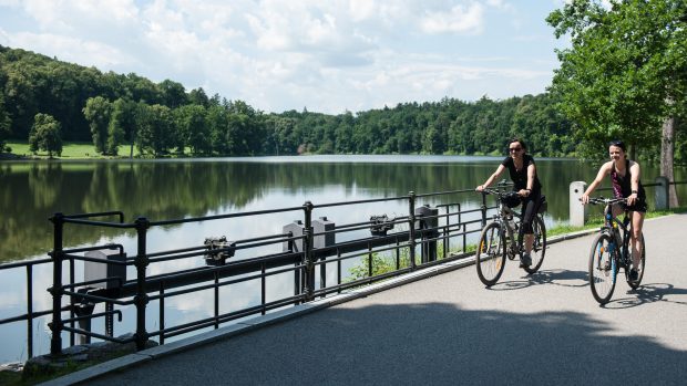 Cyklisté pod Konopištěm