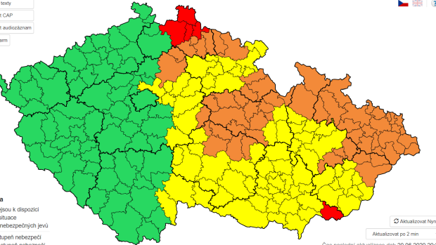 Povodňová a srážková výstraha v sobotu po 20. hodině