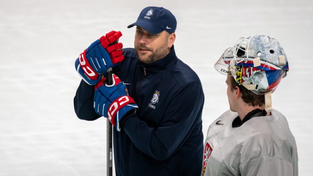 Trenér gólmanů české hokejové reprezentace Ondřej Pavelec