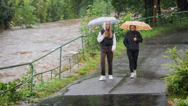 Povodně ve městě Hejnice na Frýdlantsku v neděli ráno