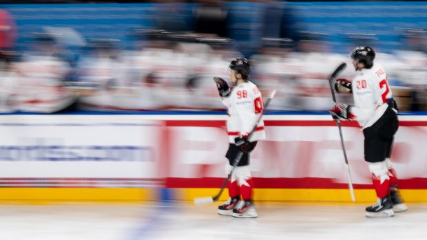 Na úvod třetí třetiny proti Dánsku dal Connor Bedard svůj druhý gól v zápase a celkově čtvrtý na šampionátu