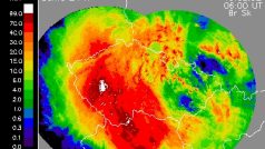 Snímek z radaru - Český hydrometeorologický ústav