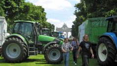 Demonstrace farmářů v Bruselu