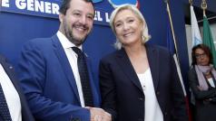 Matteo Salvini a Marine Le Penová