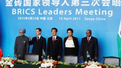 Nejvyšší představitelé zemí seskupení BRICS na summitu v Číně