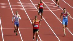 Pavel Maslák (vlevo) skončil v rozběhu druhý v novém české rekordu. Olympiáda, Londýn 2012