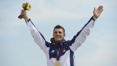Jaroslav Kulhavý se zlatou olympijskéu medailí