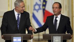 Francouzský prezident François Hollande a izraelský premiér Benjamin Netanjahu