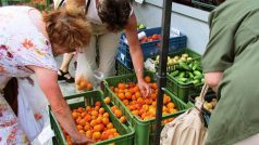 Zelný trh v Jihlavě, najdou se zde bez problémů i plodiny z Polska