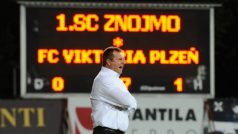 Utkání 4. kola první fotbalové ligy 1. SC Znojmo - Viktoria Plzeň 11. srpna v Brně. Trenér Plzně Pavel Vrba.