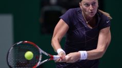 Petra Kvitová během úvodního duelu Turnaje mistryň