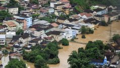 Zaplavené město Santa Leopoldina ve státě Espírito Santo