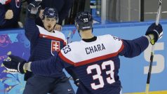 Tomáš Tatar a Zdeno Chára. Dvě opory slovenských hokejistů