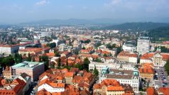 Pohled na hlavní město Slovinska, Lublaň