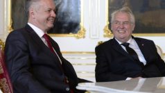 Prezident Miloš Zeman přijal na Pražském hradě slovenského prezidenta Andreje Kisku