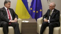 Petro Porošenko jednal v Bruselu s prezidentem EU Hermanem Van Rompuyem