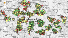 Mapa účasti ve druhém kole senátních voleb. V interaktivní verzi uvnitř článku najdete každou obec, v níž se o víkendu volilo