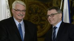 Šéf polské diplomacie Witold Waszczykowski a ministr zahraničních věcí Lubomír Zaorálek