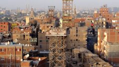 Výhled na Káhiru z věže určené pro chov holubů