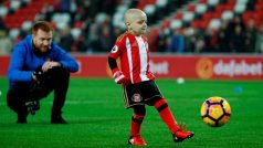 Pětiletý Bradley Lowery při pokutovém kopu