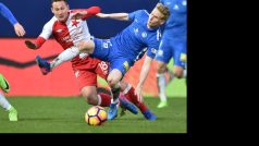 Slávista Jan Bořil a Petr Ševčík ze Slovanu v souboji